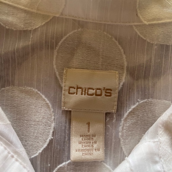 Chicos white long sleeve button down shirt - Picture 9 of 11